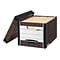 Bankers Box R-Kive® Heavy-Duty FastFold File Storage Boxes, Lift-Off Lid, Letter/Legal Size, Woodgra