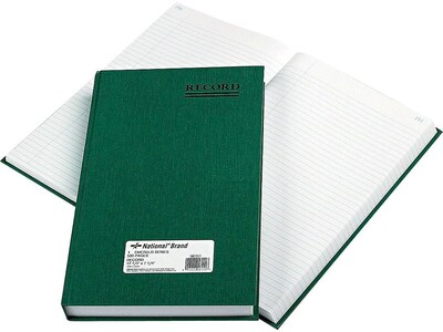 Rediform Emerald Series Record Book, 7.31"W x 11.88"H, Green, 250 Sheets/Book (56151)