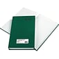 Rediform Emerald Series Record Book, 7.31"W x 11.88"H, Green, 250 Sheets/Book (56151)