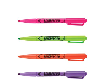 Avery Hi-Liter Stick Highlighters, Chisel, Assorted, 6/Pack (23565)