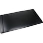 Advantus Faux leather Desk Pad with Side Rail, 36" x 20", Black (75868)