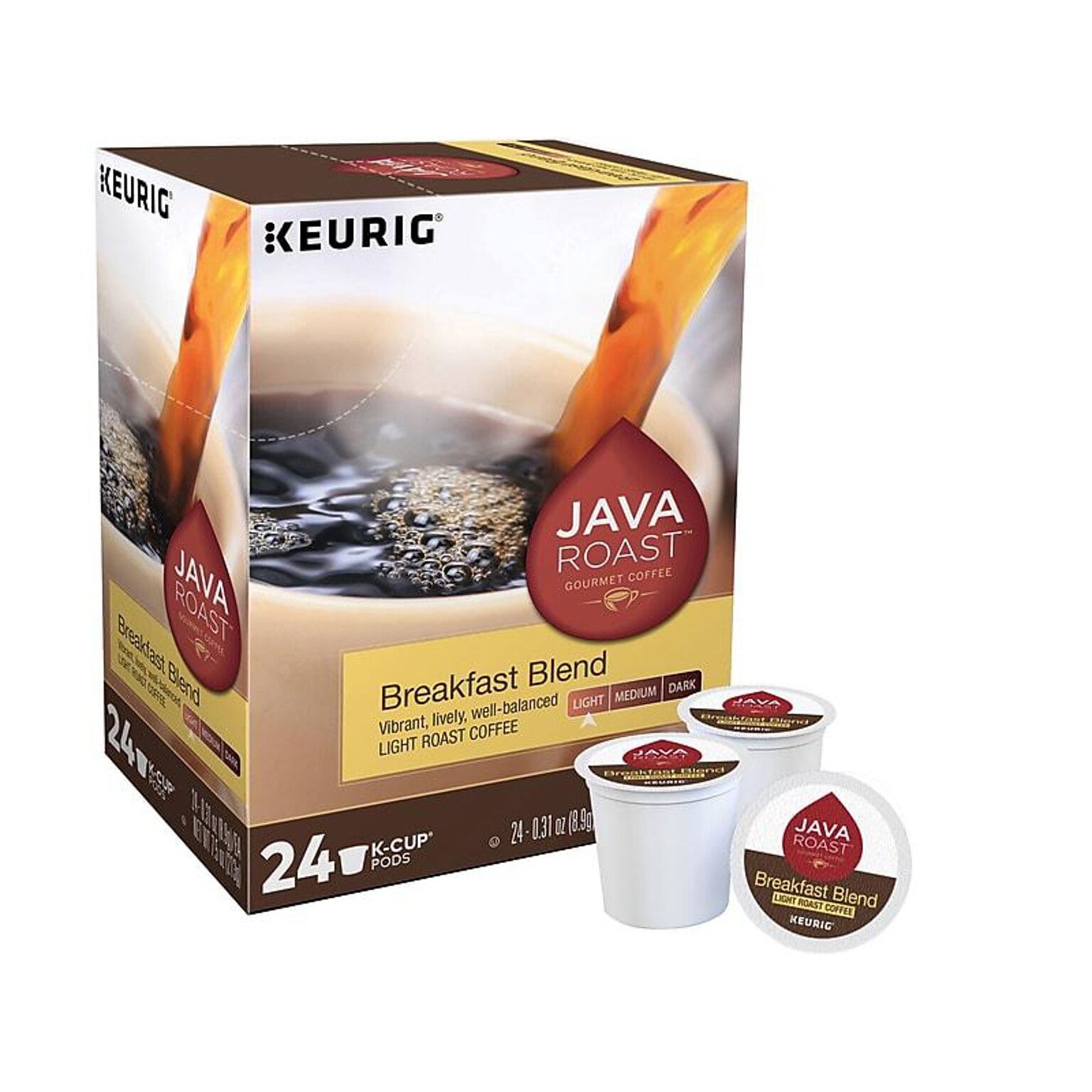 Java Roast Breakfast Blend Coffee Keurig® K-Cup® Pods, Light Roast, 24/Box (52967)
