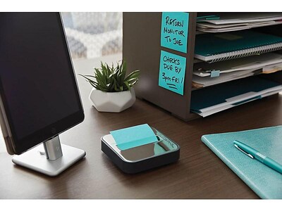 Post-it® Pop-up Notes Dispenser for 3" x 3" notes, Black with Steel Top (STL-330-B)