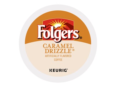 Folgers Caramel Coffee, Keurig K-Cup Pods, Medium Roast, 24/Box (6680)