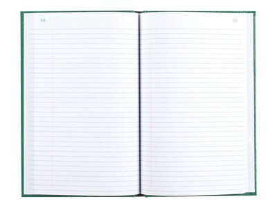 Rediform Emerald Series Record Book, 6.25"W x 9.63"H, Green, 100 Sheets/Book (56521)