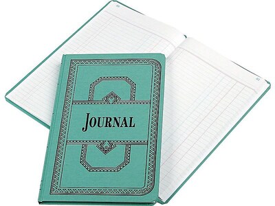 Boorum & Pease 66 Series Record Book, 7.63"W x 12.13"H, Blue, 75 Sheets/Book (66-150-J)