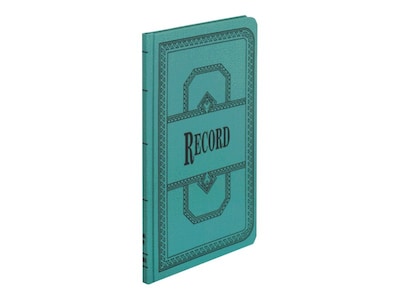 Boorum & Pease 66 Series Record Book, 7.63W x 12.13H x 0.75D, Blue, 75 Sheets/Book (66-150-R)