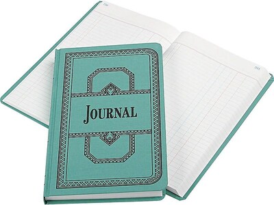 Boorum & Pease 66 Series Record Book, 7.63W x 12.13H x 1D, Blue, 250 Sheets/Book (66-500-J)