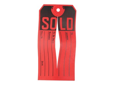 Avery 4.75 Sold Sale & Clearance Tags, Red/Black, 500/Bx (15161)