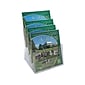 Azar Four-Tier Brochure Holder, 8.5" x 11", Clear Plastic (252376)