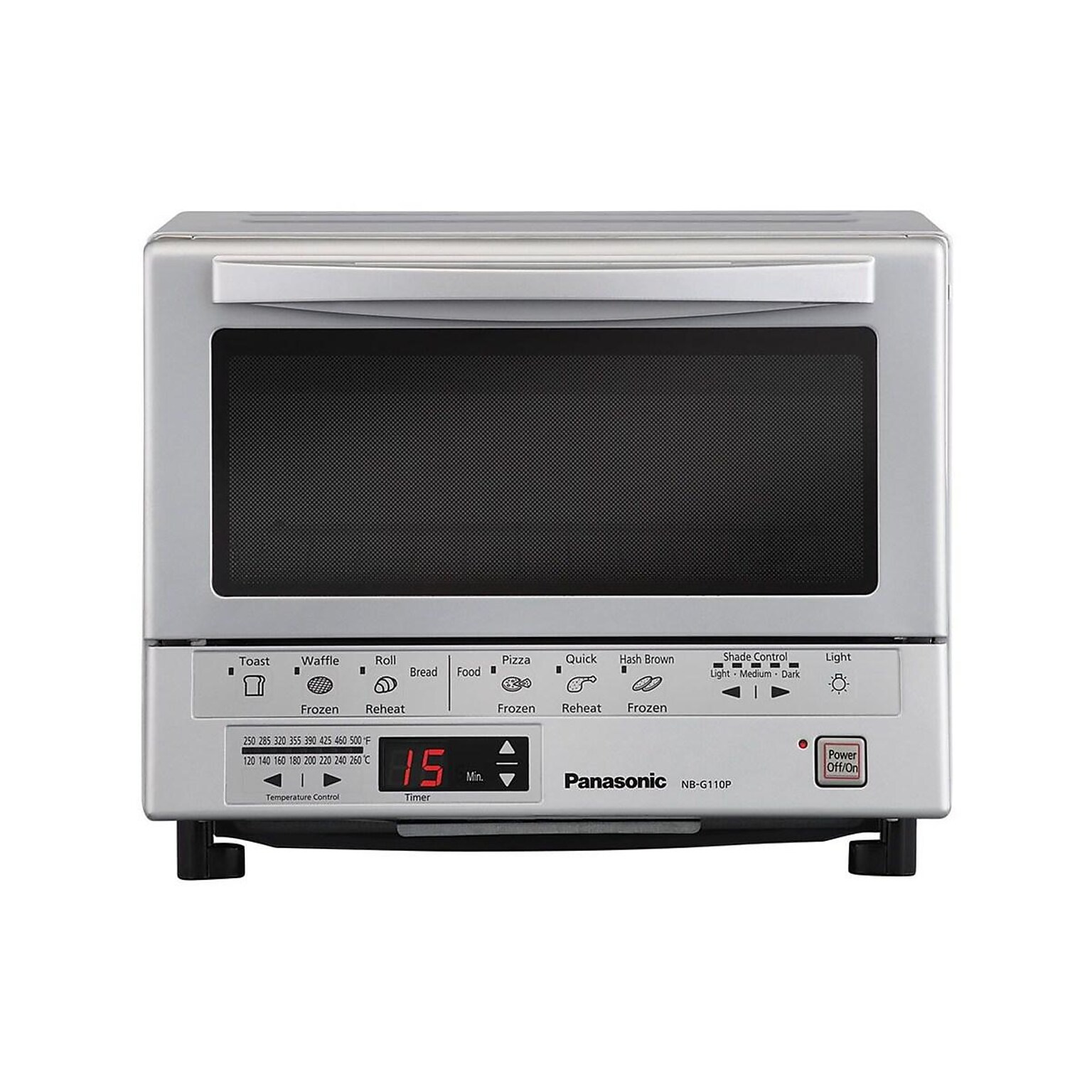 Panasonic FlashXpress 4-Slices Toaster Ovens, Silver (NB-G110P)