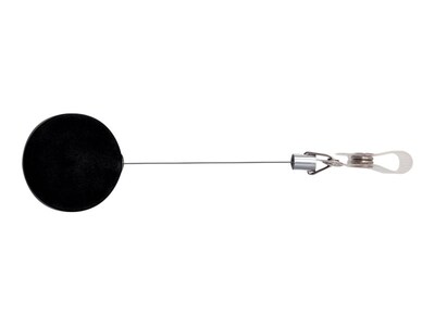 Advantus Badge Reels, Black/Silver, 12/Box (75406)