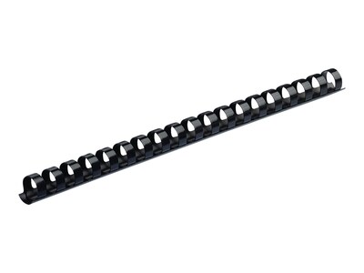 Fellowes 3/8" Plastic Binding Spine Comb, 55 Sheet Capacity, Black, 100/Pack (52325)