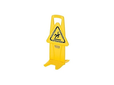 Rubbermaid Commercial Products Safety Awareness Floor Sign, Yellow (FG9S0900YEL)