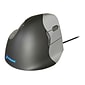 Evoluent VerticalMouse 4 Right VM4R Optical Mouse, Gray/Silver