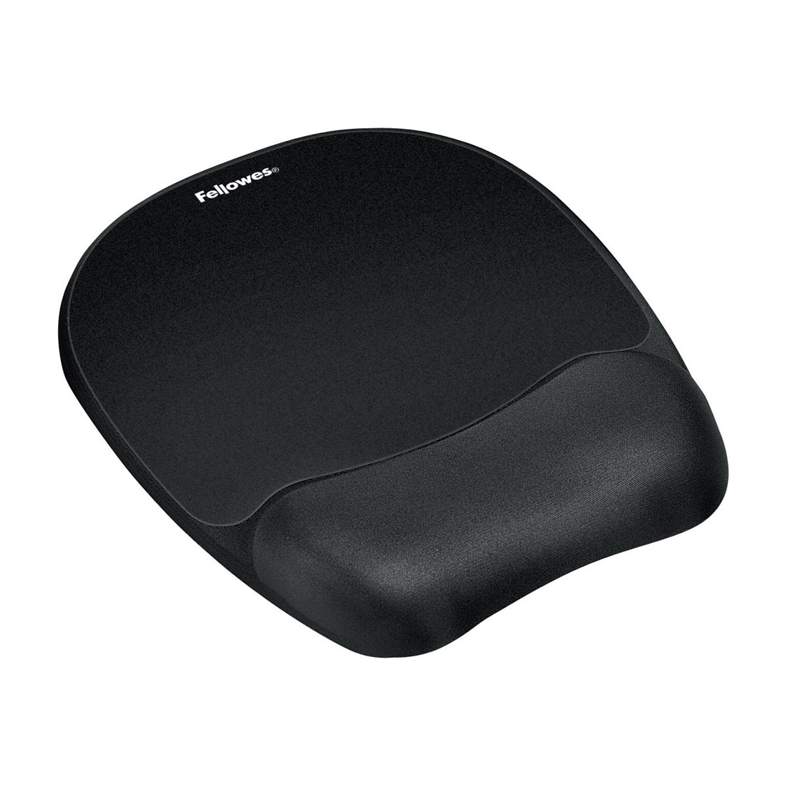 Fellowes Memory Foam Mouse Pad/Wrist Rest Combo, Non-Skid Base, Black (FEL9176501)