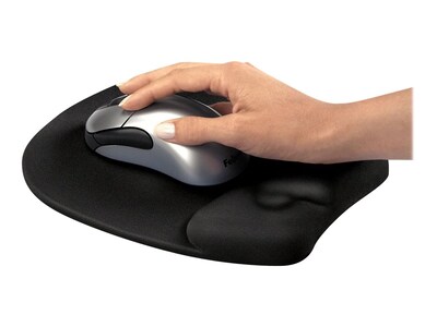 Fellowes Memory Foam Mouse Pad-Wrist Rest- Black