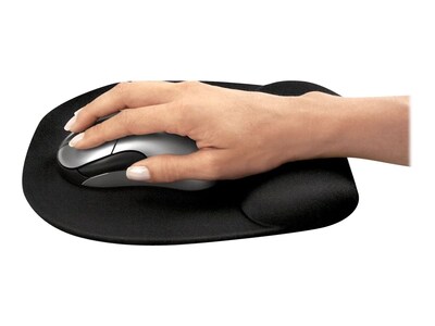 Fellowes Memory Foam Mouse Pad/Wrist Rest Combo, Non-Skid Base, Black (FEL9176501)