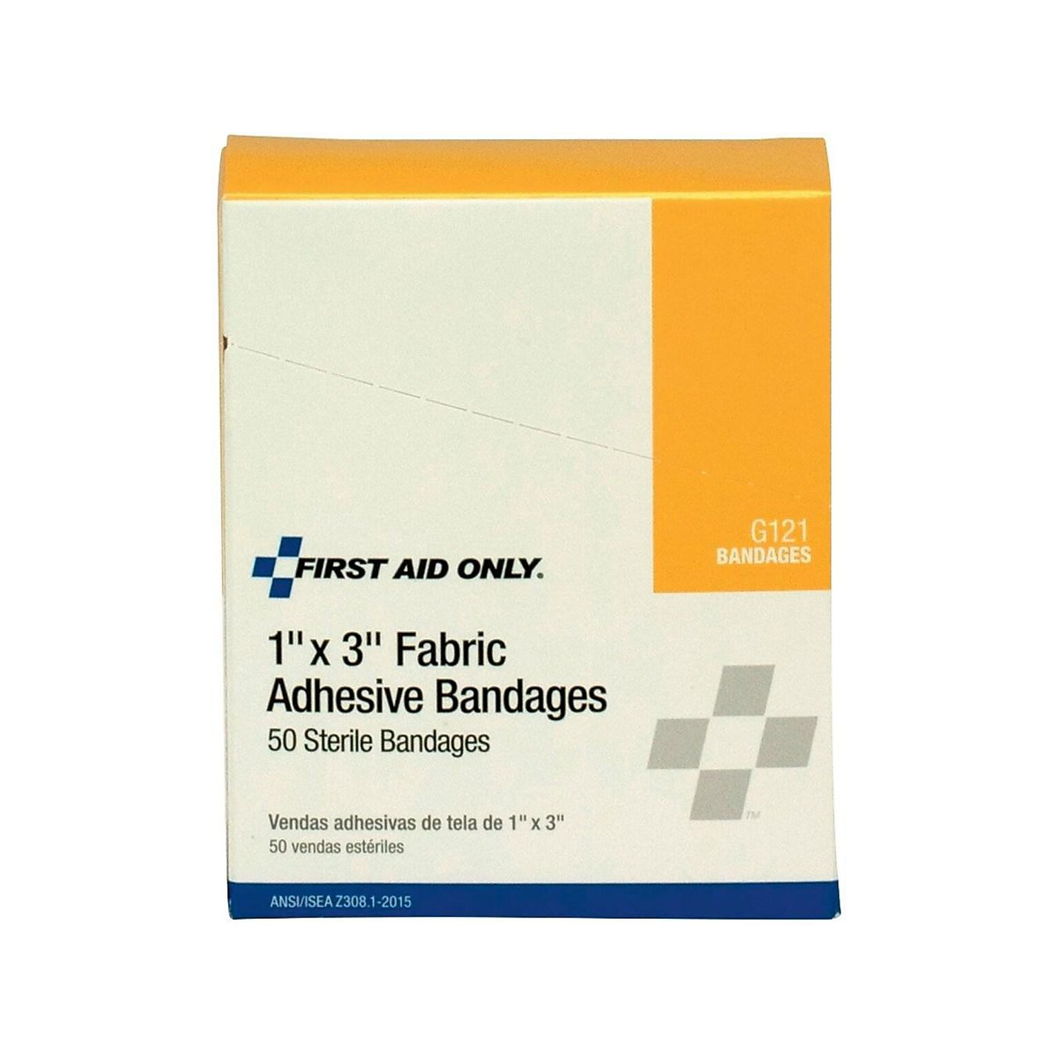 First Aid Only 1 x 3 Fabric Adhesive Bandages, 50/Box (G121/51006)