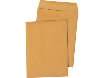 Staples 10" x 15" Brown Kraft Self-Sealing Catalog Envelopes, 250/Box (QUA43862)