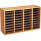 Safco 36-Compartment Literature Organizers, 39.25 x 24, Medium Oak (9424MO)