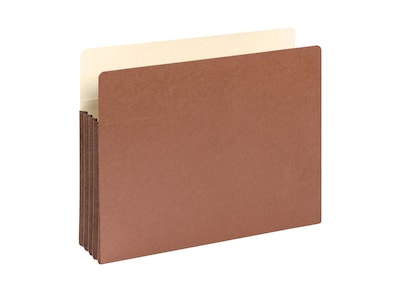 Smead Redrope File Pockets, 3.5 Expansion, Letter Size, Brown, 10/Box (73264)