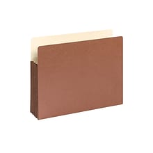 Smead Redrope File Pockets, 3.5 Expansion, Letter Size, Brown, 10/Box (73264)