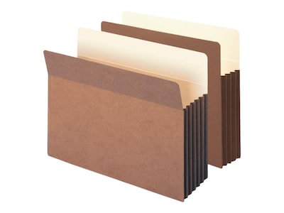 Smead Redrope File Pockets, 3.5" Expansion, Letter Size, Brown, 10/Box (73264)