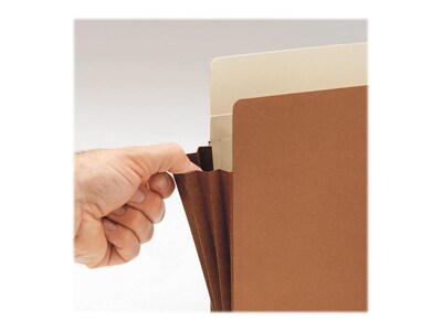 Smead Redrope File Pockets, 3.5" Expansion, Letter Size, Brown, 10/Box (73264)