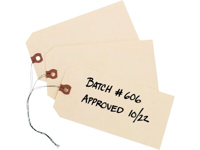 Avery Shipping Tags with Wire, 6-1/4 x 3-1/8, Manila 1,000 Tags/Box (12608)