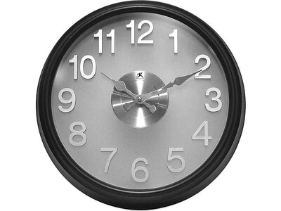 Infinity Instruments The Onyx Wall Clock, 15Dia. (13314BK-2510)