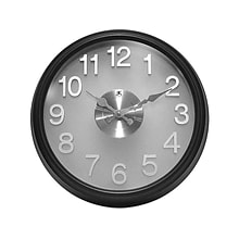 Infinity Instruments The Onyx Wall Clock, 15Dia. (13314BK-2510)