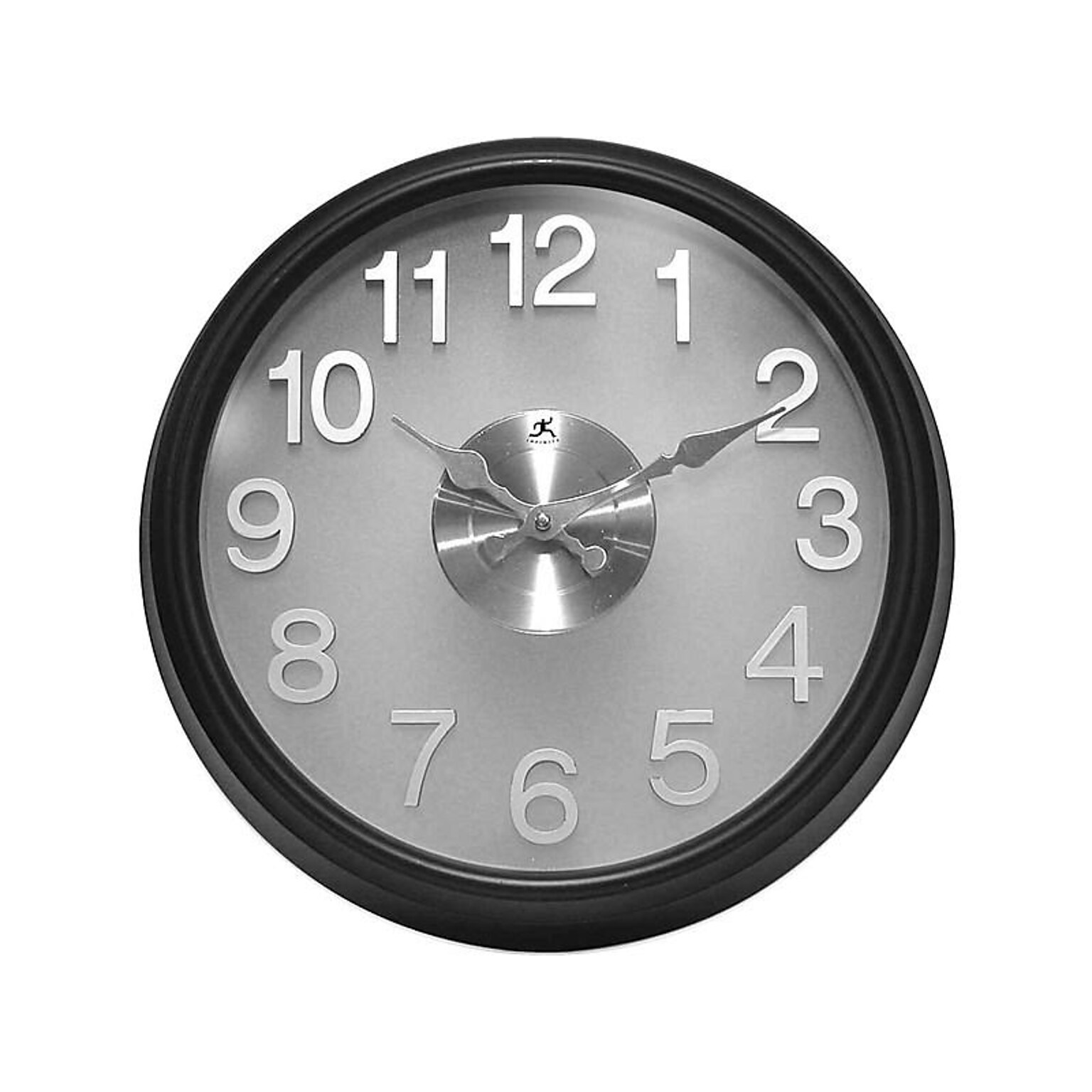 Infinity Instruments The Onyx Wall Clock, 15Dia. (13314BK-2510)