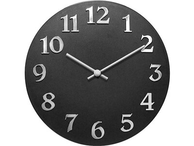 Infinity Instruments Vogue Wall Clock, 12Dia. (13392BK)
