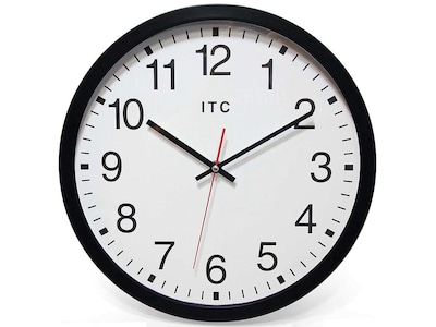 Infinity Instruments ITC Obsidian Wall Clock, 14"Dia. (90/0014-1)