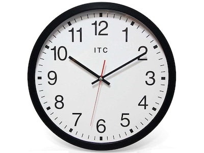 Infinity Instruments ITC Obsidian Wall Clock, 14Dia. (90/0014-1)