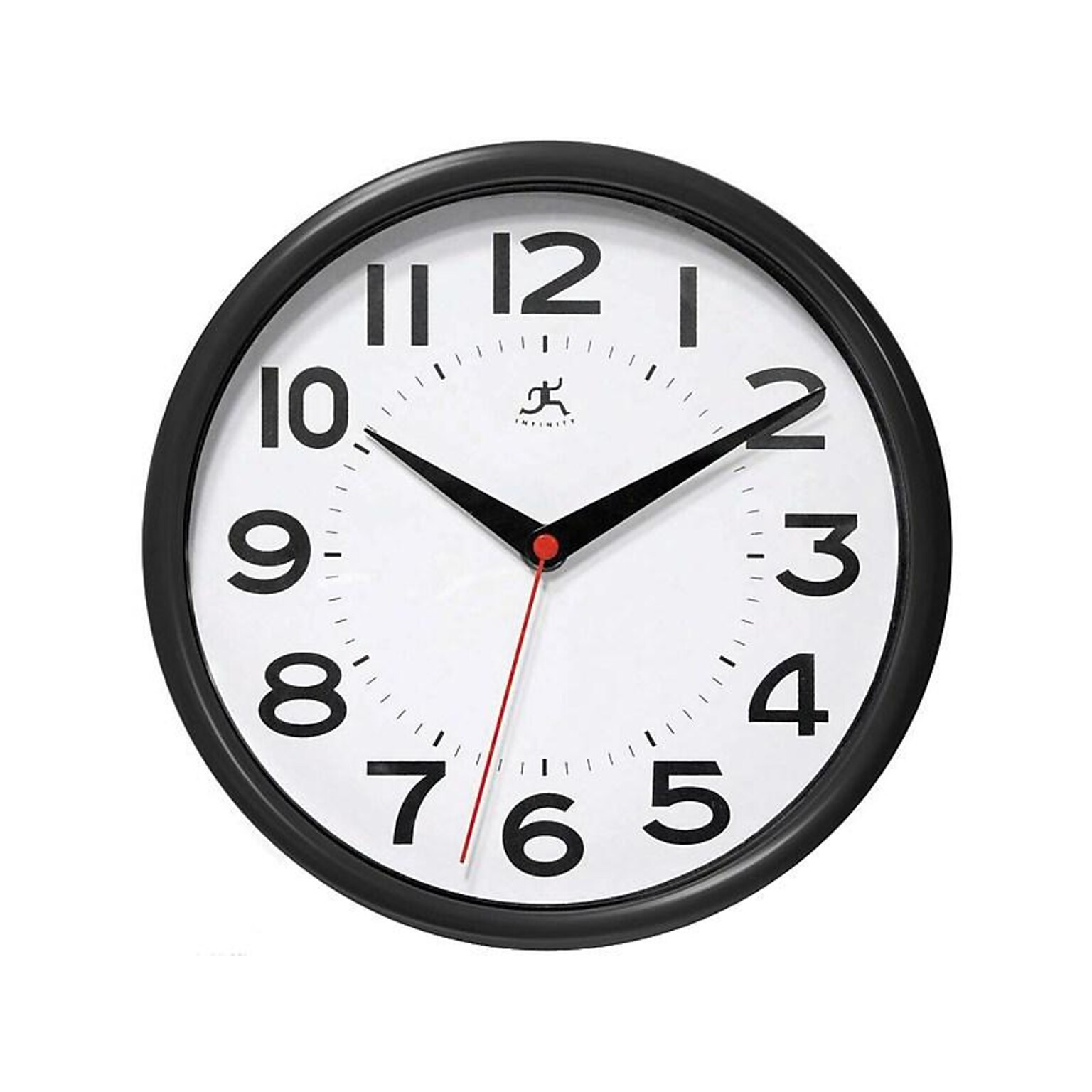 Infinity Instruments Metro Wall Clock, 9 Diameter (14220BK-3364)