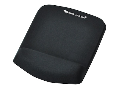 Fellowes PlushTouch Foam Non-Skid Mouse Pad/Wrist Rest Combo, Black (9252001)