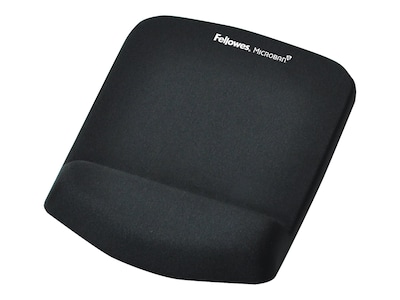 Fellowes PlushTouch Mouse Pad & Wrist Rest Combination with Microban, Black (9252001)?