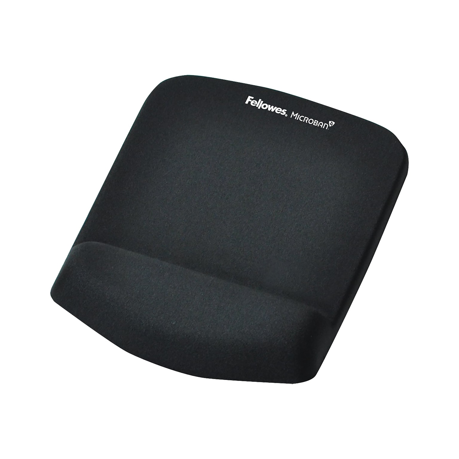 Fellowes PlushTouch Foam Non-Skid Mouse Pad/Wrist Rest Combo, Black (9252001)