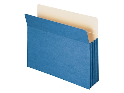 Smead File Pockets, 3.5 Expansion, Letter Size, Blue (73225)