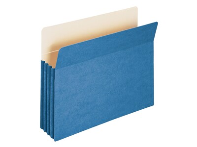 Smead File Pockets, 3.5 Expansion, Letter Size, Blue (73225)