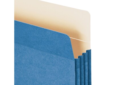 Smead File Pockets, 3.5" Expansion, Letter Size, Blue (73225)
