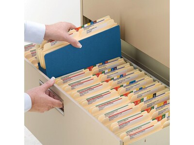 Smead File Pockets, 3.5" Expansion, Letter Size, Blue (73225)