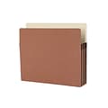 Smead 100% Recycled File Pockets, 3.5 Expansion, Letter Size, Brown, 25/Box (73205)