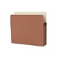 Smead 100% Recycled File Pockets, 3.5" Expansion, Letter Size, Brown, 25/Box (73205)