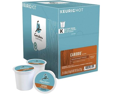 Caribou Blend Coffee, Keurig K-Cup Pods, Medium Roast, 24/Box (6992)