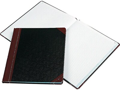 Boorum & Pease 1602 1/2 Series Record Book, 10.13W x 12.25H x 0.88D, Black (1602 1/2-150-F)