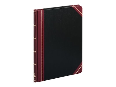 Boorum & Pease 21 Series Record Book, 8.13W x 10.38H, Black, 75 Sheets/Book (21-150-R)