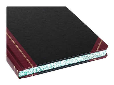 Boorum & Pease 21 Series Record Book, 8.13"W x 10.38"H, Black, 75 Sheets/Book (21-150-R)